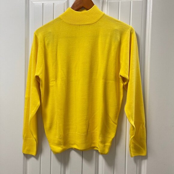 NWOT Vintage Gianni Dolce Mock Neck Sweater Yellow - Picture 4 of 12